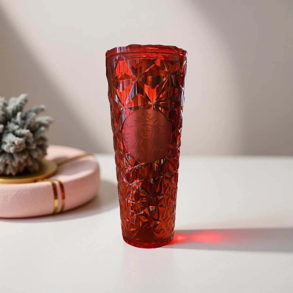 Starbucks 2023 Red Jewel Tumbler 24oz (No Straw) EUC